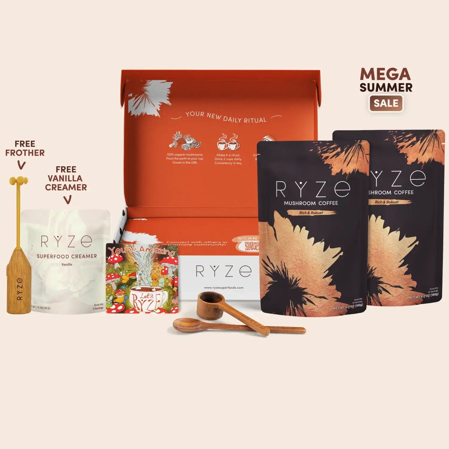 Mushroom Coffee Dark Roast Starter Kit (60 servings)